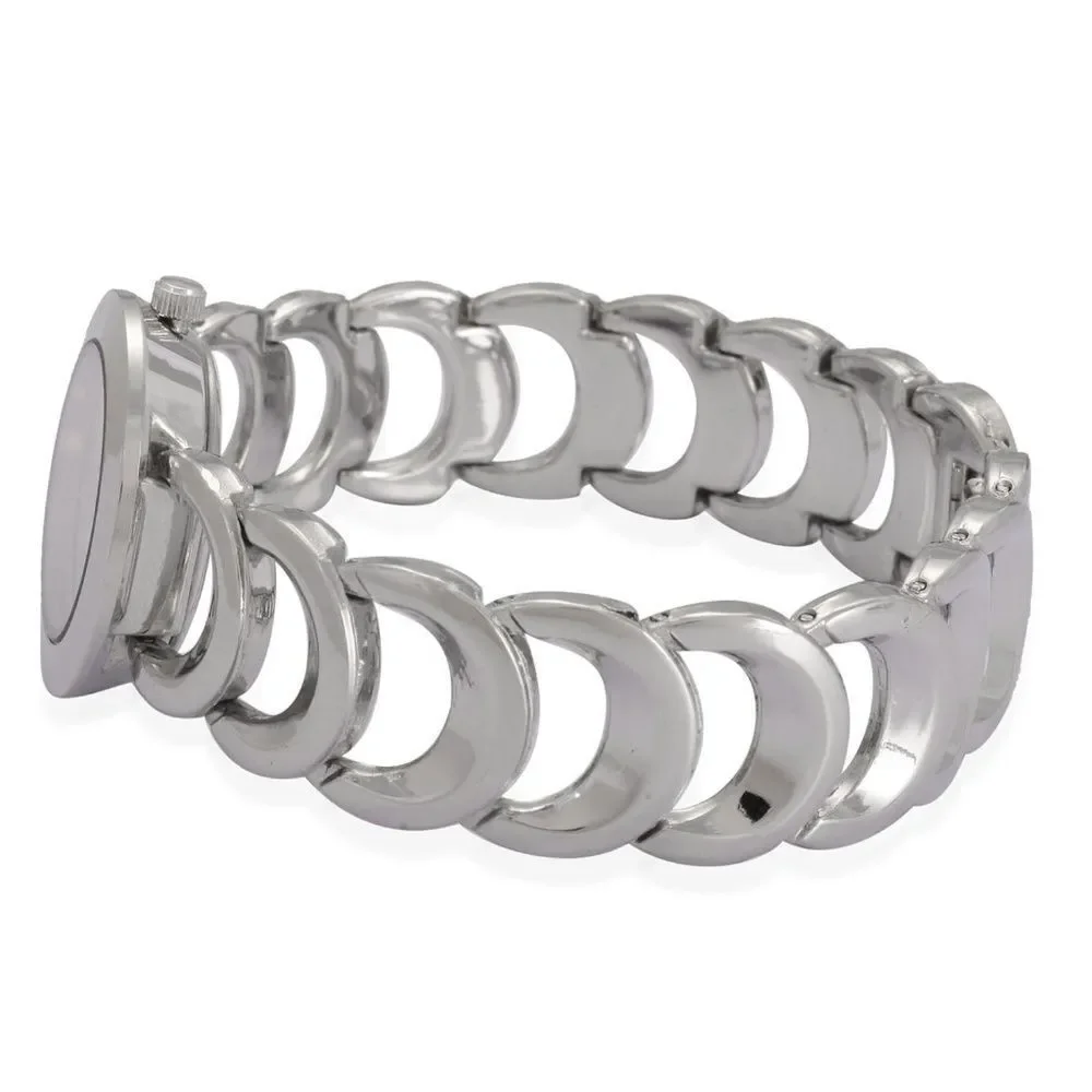 STRADA Watch and Bracelet Silvertone